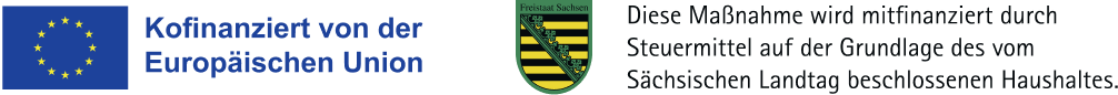 An image displaying the logos of EU (ESF-Plus) & Saxony(SAB), which financed this project.