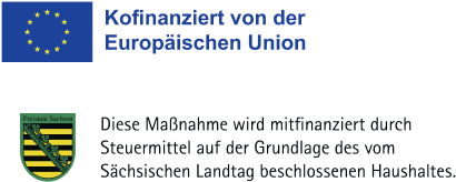 An image displaying the logos of EU (ESF-Plus) & Saxony(SAB), which financed this project.